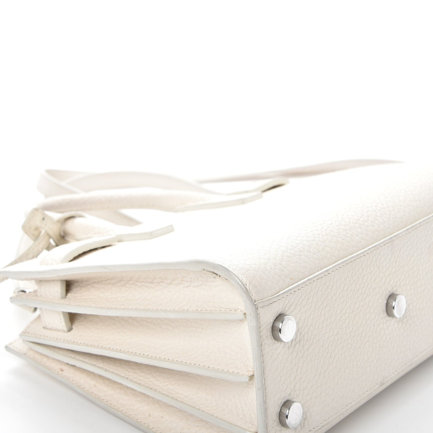 Calfskin Nano Sac de Jour Dove White