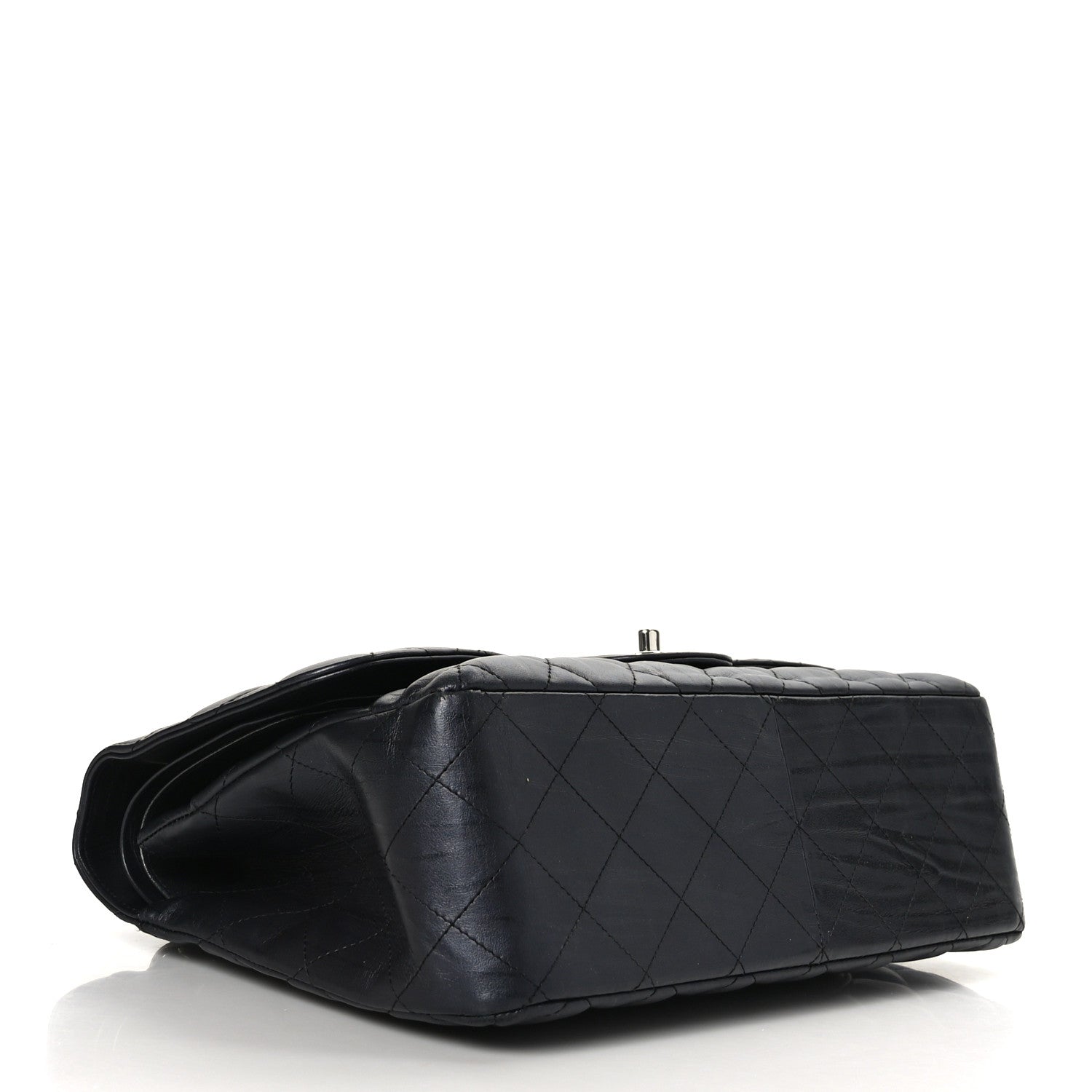 Chanel Iridescent Calfskin Quilted Jumbo Double Flap Charcoal 4 of 9