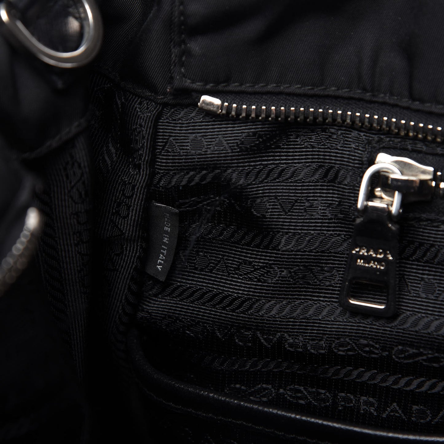 Tessuto Nylon Vela Diaper Bag Black