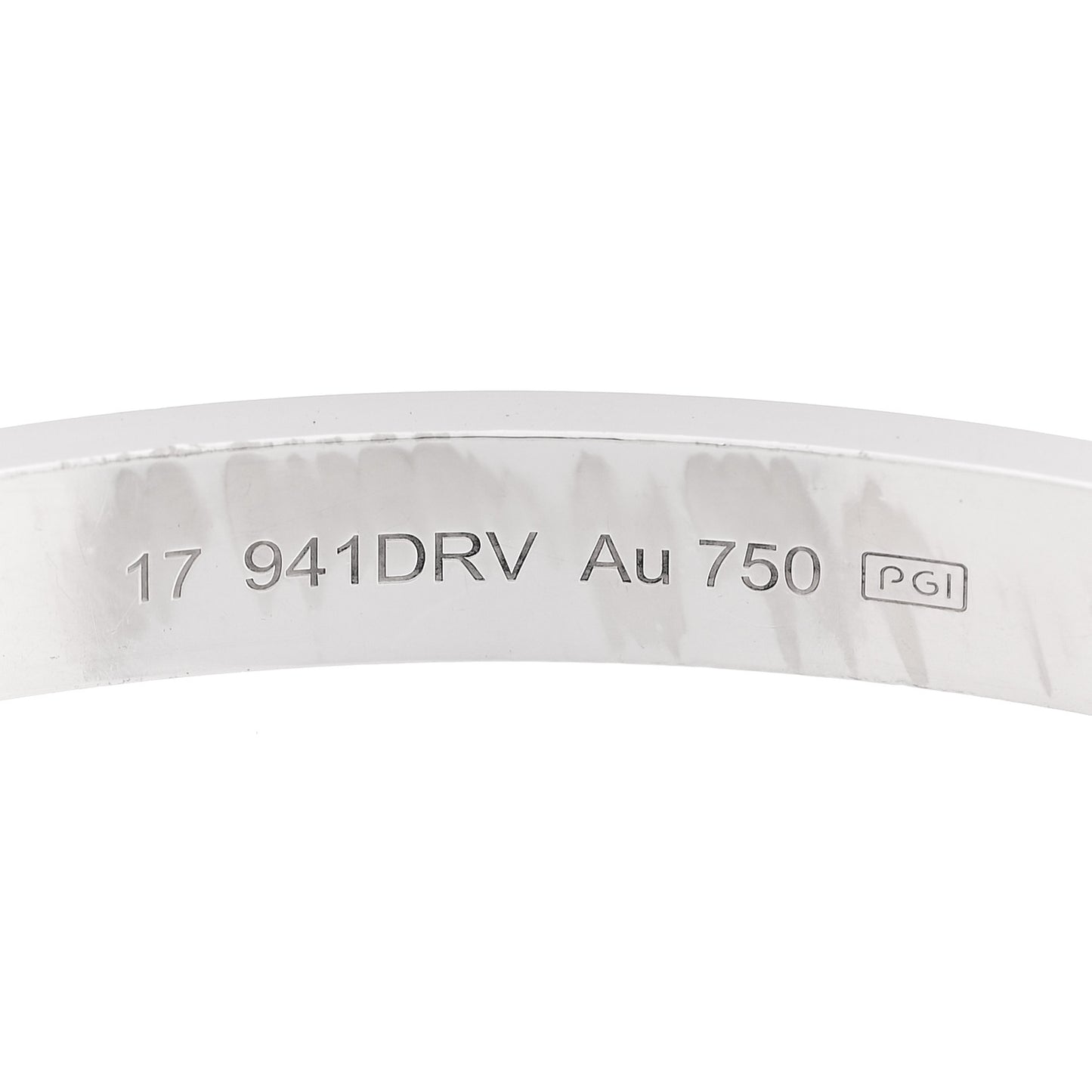 18K White Gold 4 Diamond Love Bracelet 17