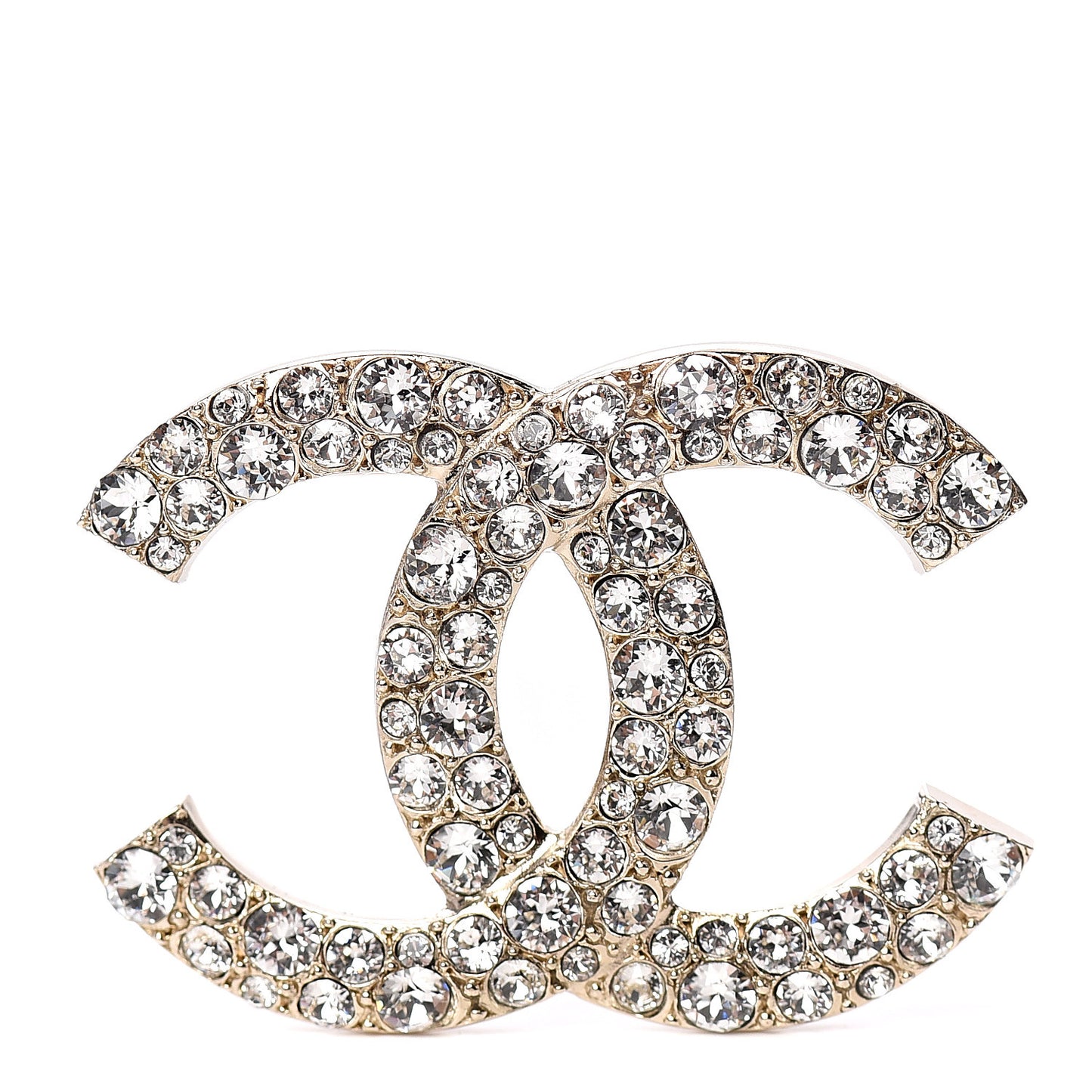 Crystal Palais Garnier CC Brooch Gold