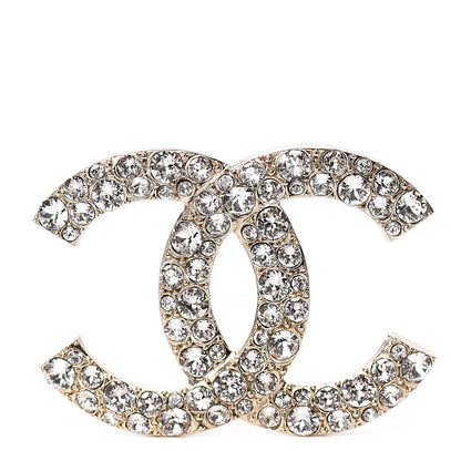 Chanel Crystal Palais Garnier CC Brooch Gold 1 of 3