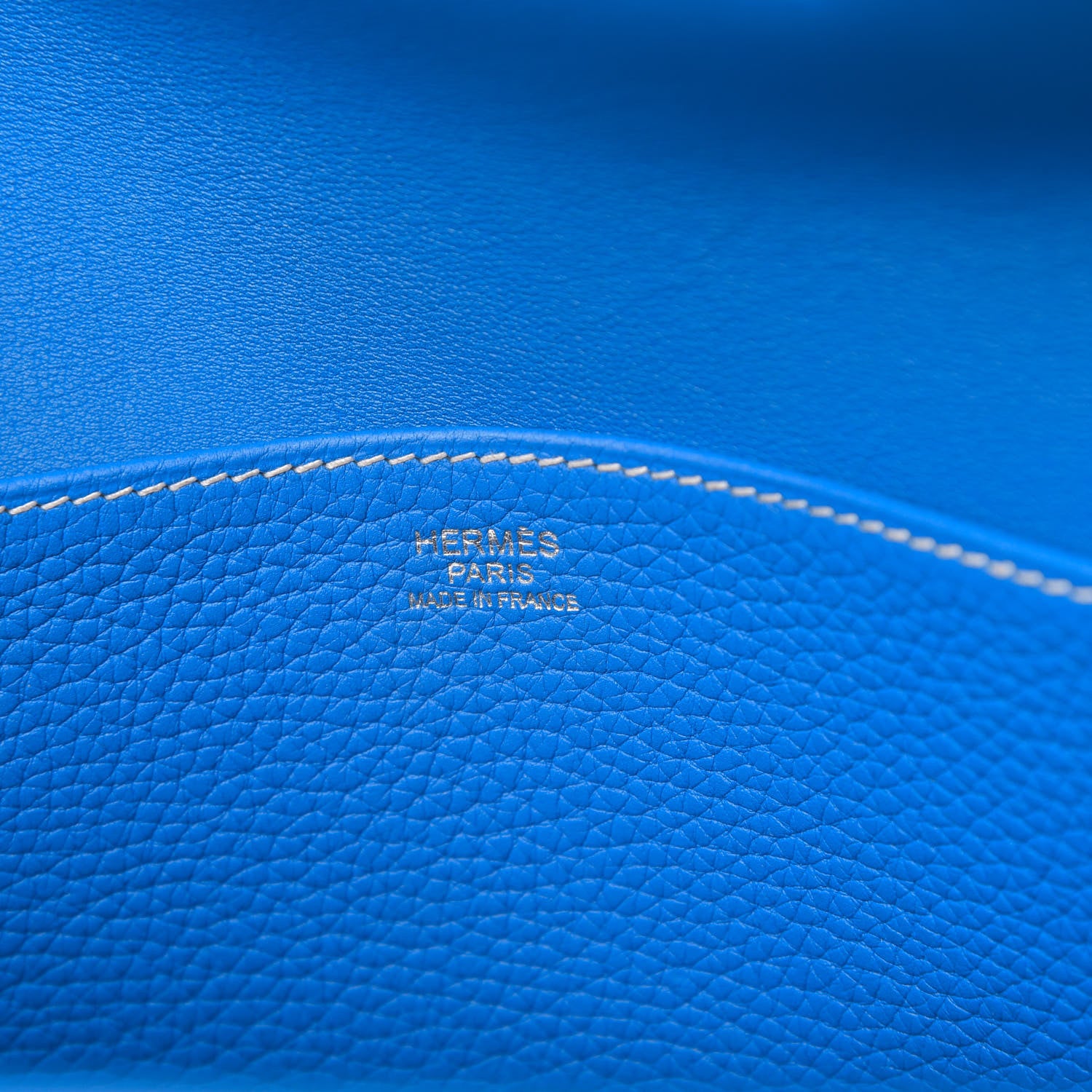 Hermes Taurillon Clemence Halzan 31 GM Bleu Hydra 7 of 11