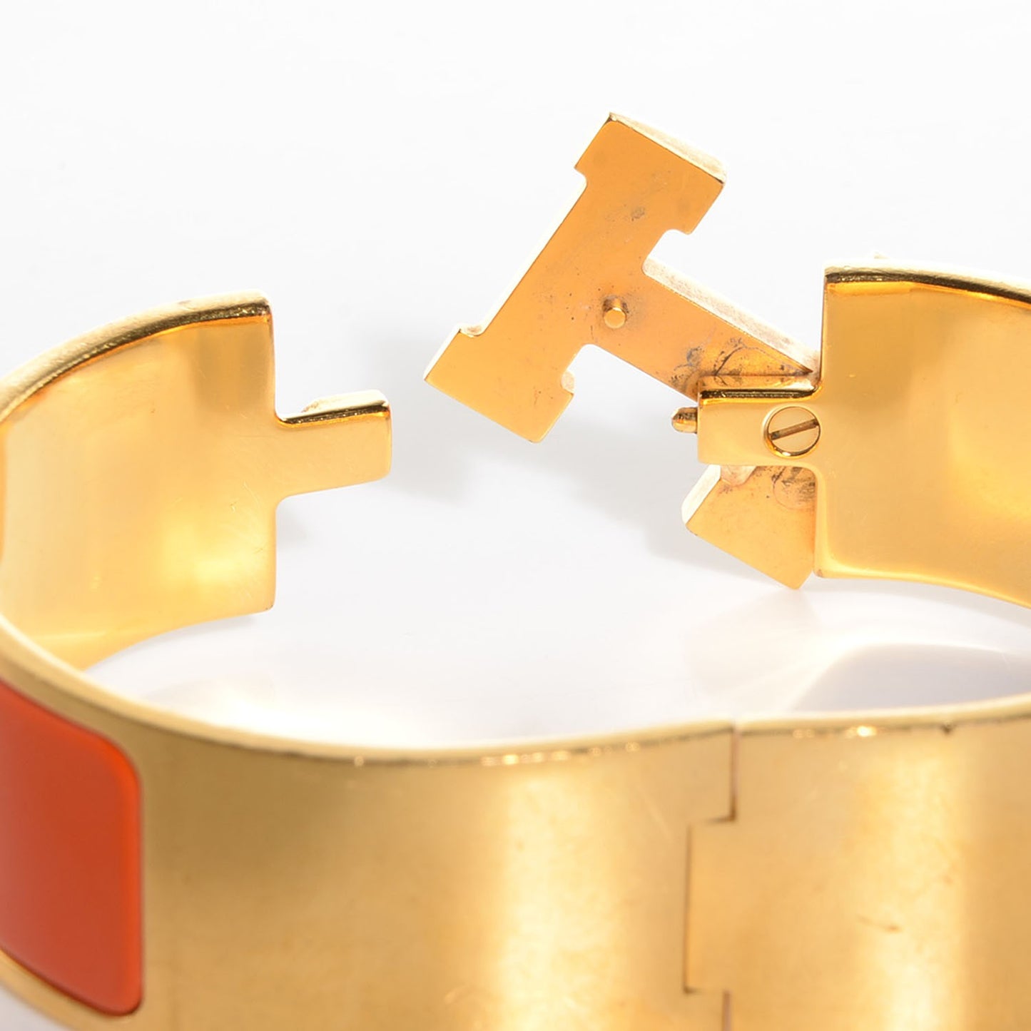 Enamel Wide Clic Clac H Bracelet PM Orange