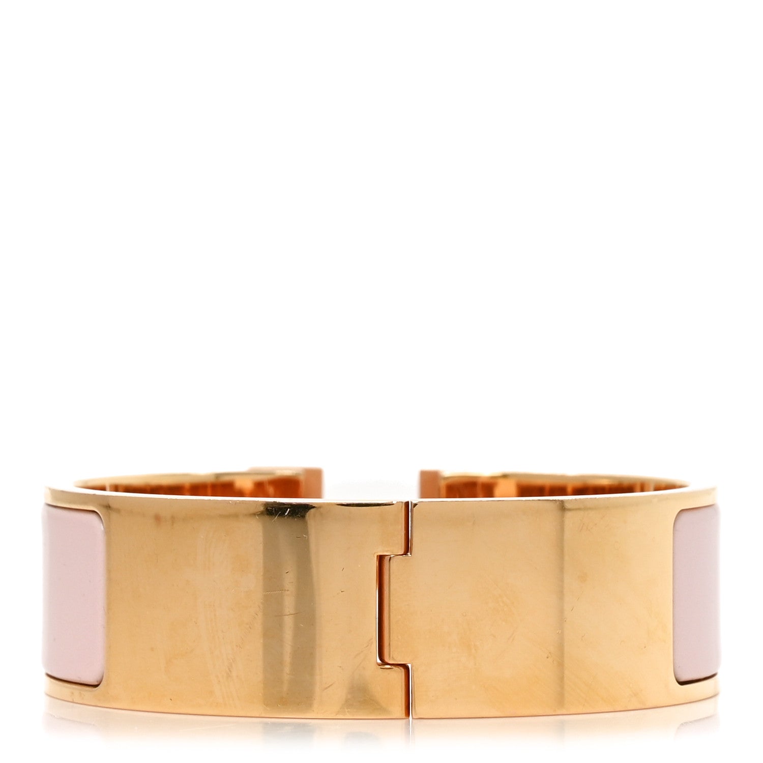 Hermes Enamel Wide Clic Clac H Bracelet GM Rose Candeur 3 of 5