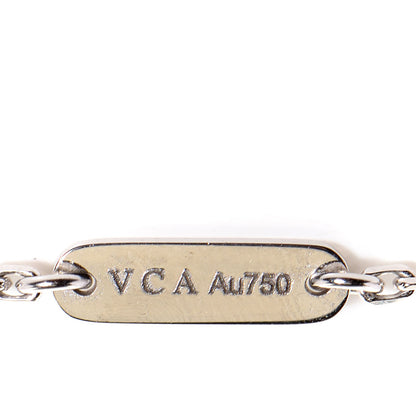 Van Cleef & Arpels 18K White Gold Mother of Pearl Vintage Alhambra Pendant Necklace 5 of 7