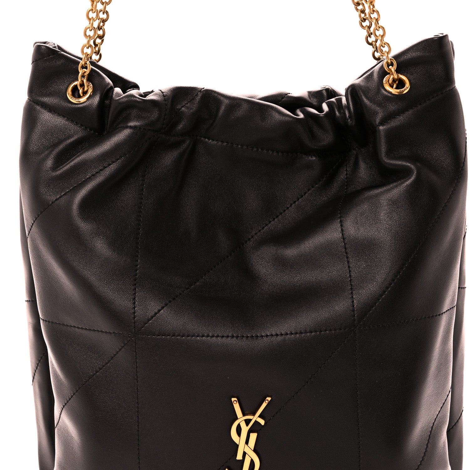Saint Laurent Lambskin Matelasse Monogram Medium Jamie 4.3 Pochon Black Black 9 of 12