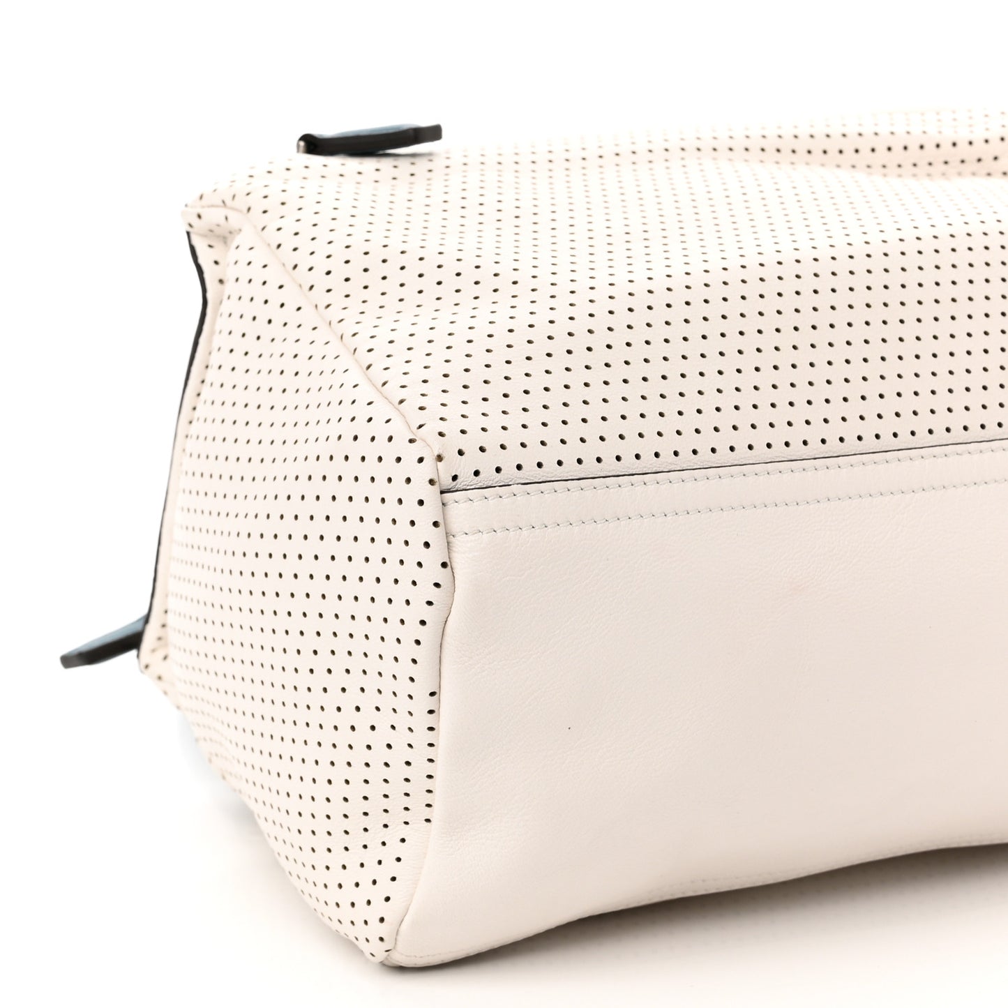 Lambskin Perforated Small Pandora White