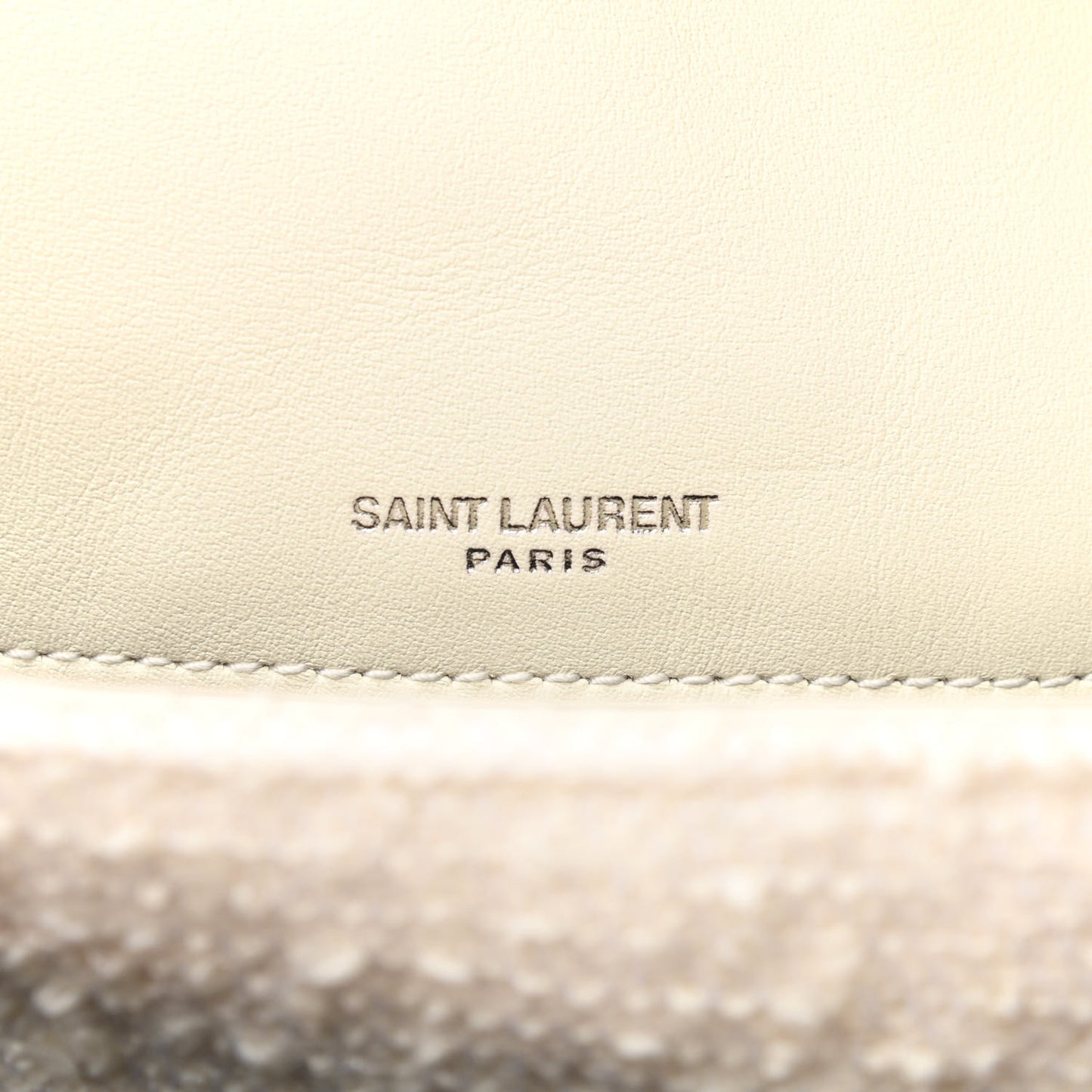 Tweed Calfskin Matelasse Monogram Medium Niki Chain Satchel Ivory