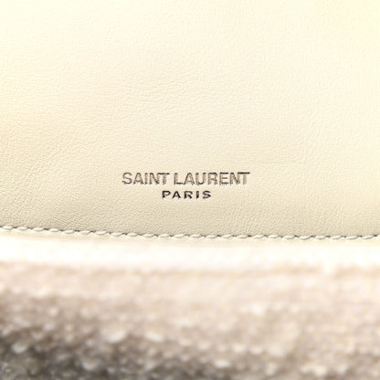 Saint Laurent Tweed Calfskin Matelasse Monogram Medium Niki Chain Satchel Ivory 6 of 11