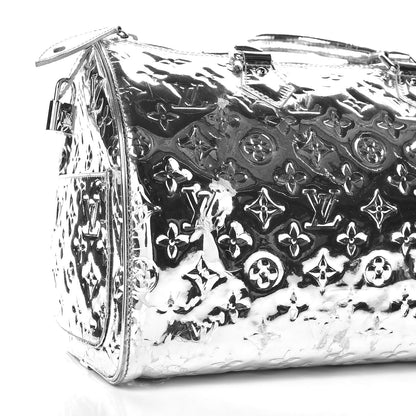 Louis Vuitton Monogram Miroir Speedy 30 Silver 10 of 20
