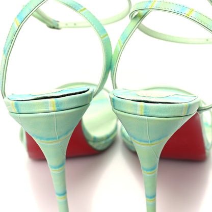 Christian Louboutin Calfskin Crocodile Embossed Loubi Queen 120 Pumps 40.5 Studio Green 8 of 8