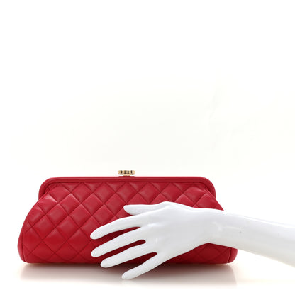Chanel Lambskin Quilted Timeless Clutch Fuchsia 2 of 10