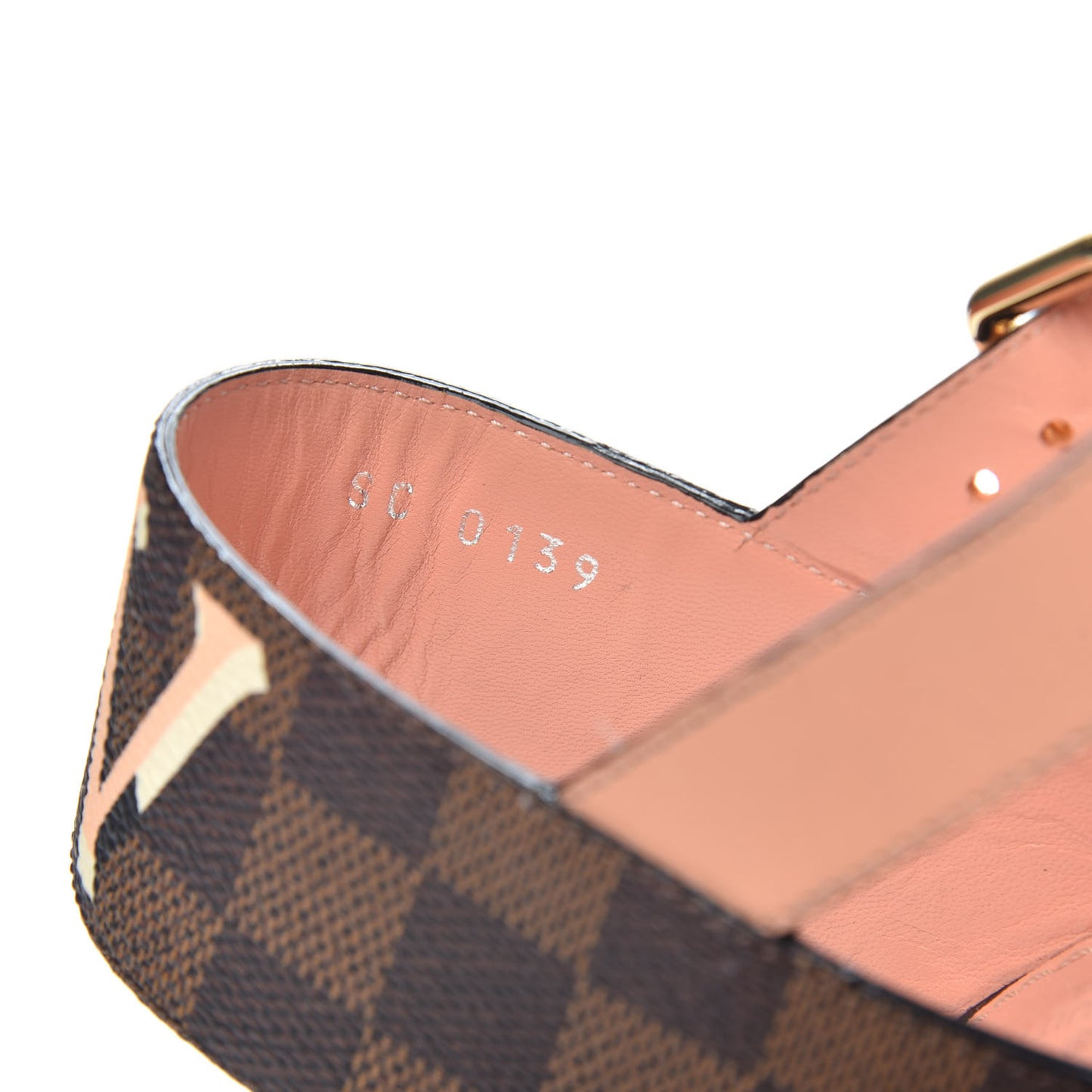 Calfskin Damier Ebene Passenger Heeled Sandals 39