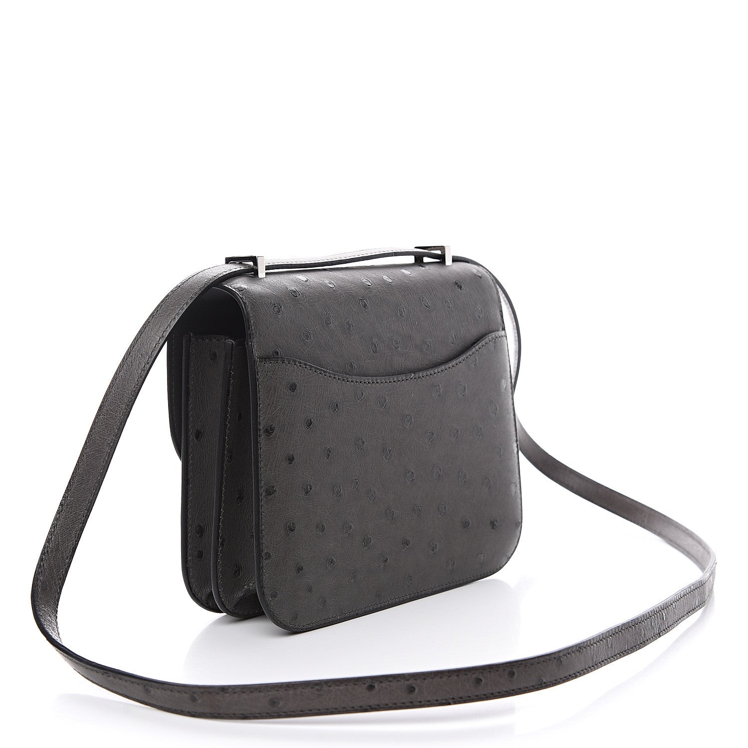 Hermes Ostrich Constance 18 Graphite 2 of 15