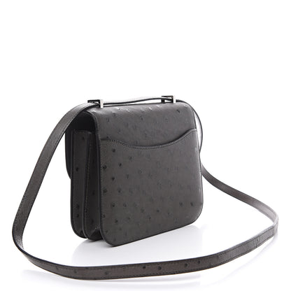 Hermes Ostrich Constance 18 Graphite 2 of 15