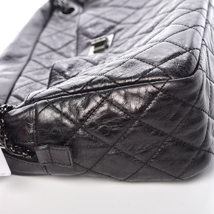 Chanel Metallic Aged Calfskin Quilted Medium Reissue Camera Case Black 11 of 15