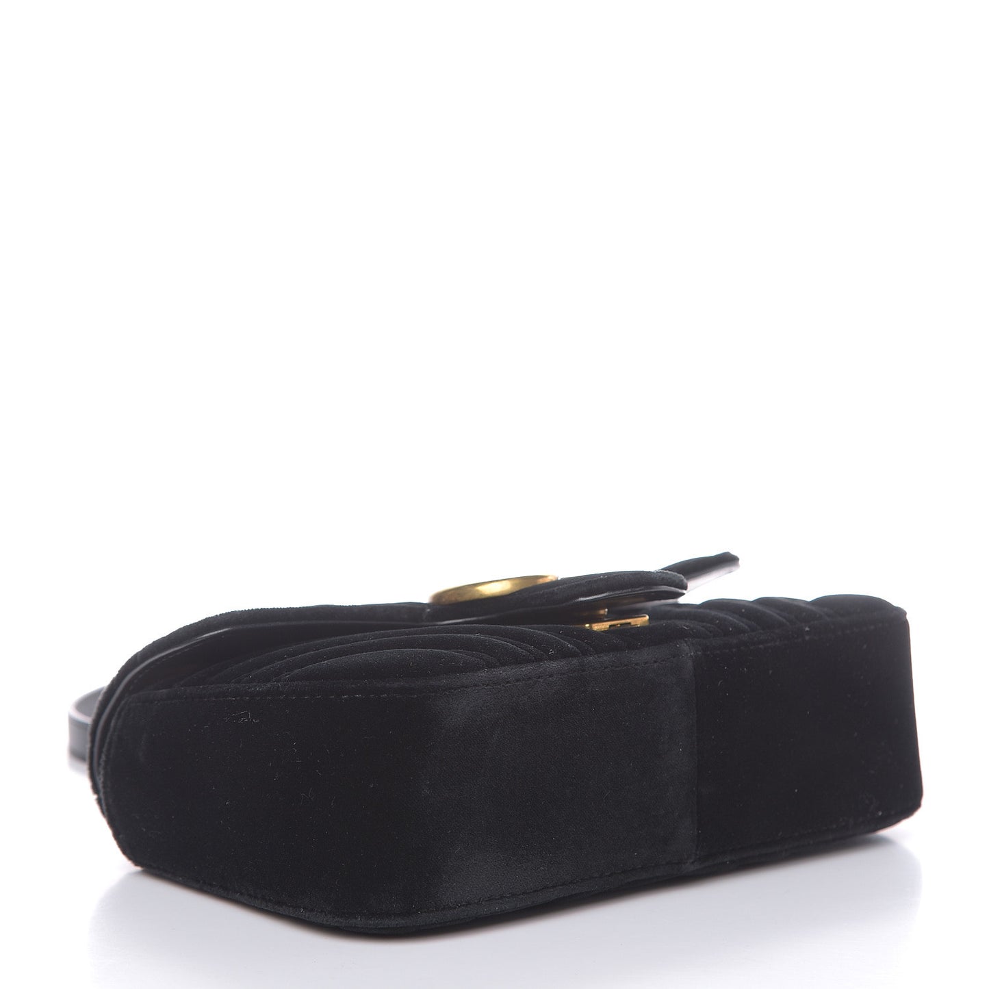 Velvet Matelasse Mini GG Marmont Shoulder Bag Black
