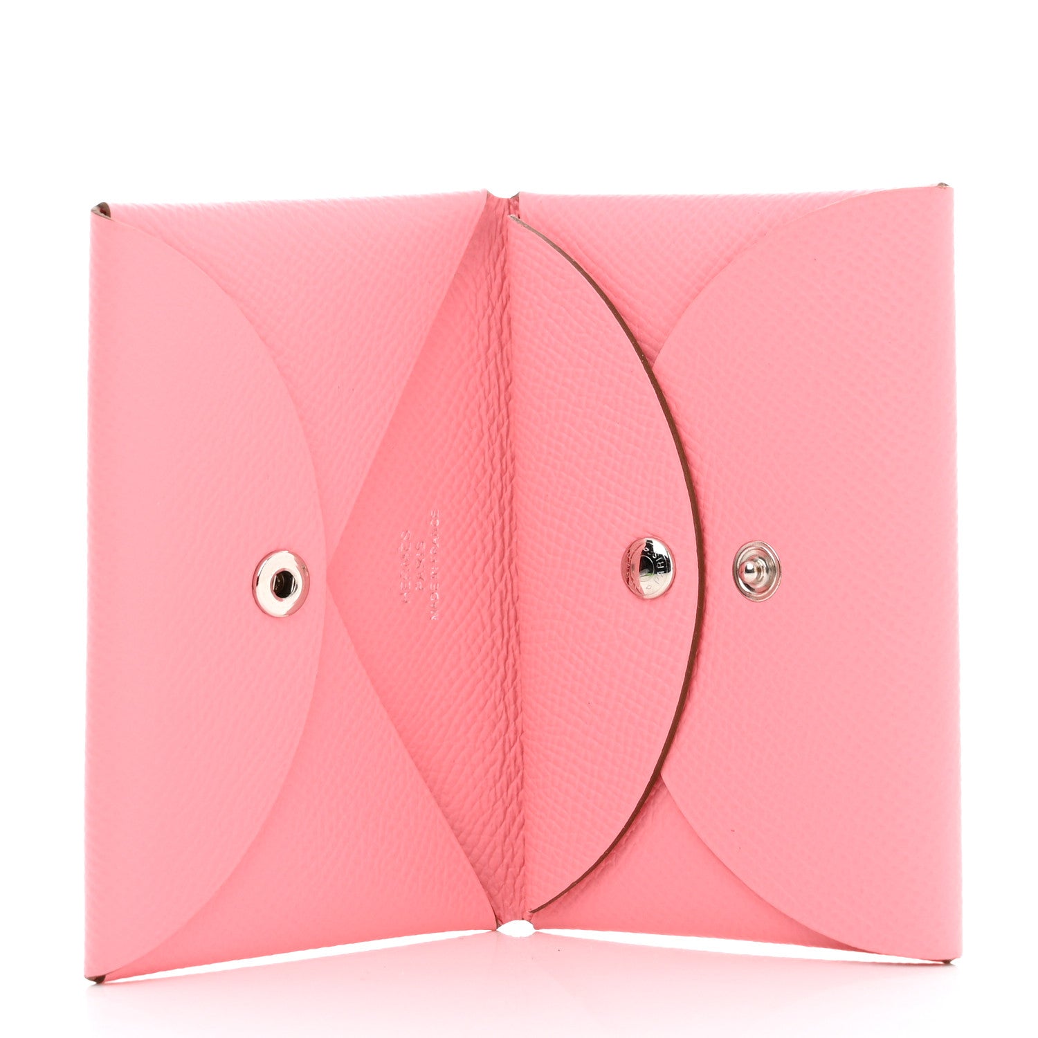 Hermes Epsom Calvi Duo Card Case Rose Confetti 5 of 8