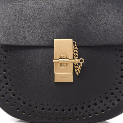 Chloe Calfskin Perforated Drew Shoulder Bag Black 18 of 20