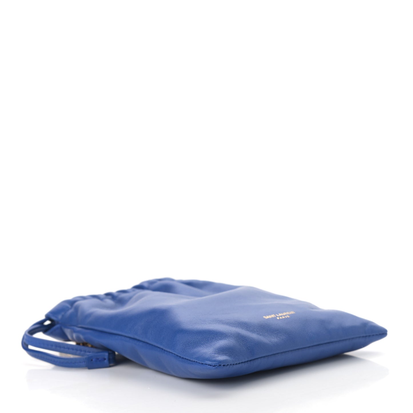 Lambskin Paris Drawstring Pouch Bleu Majorelle
