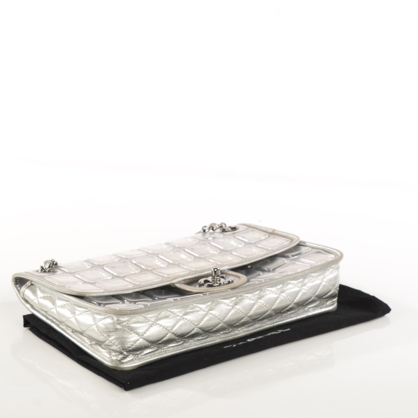 Vinyl Large Ice Cube Flap Silver
