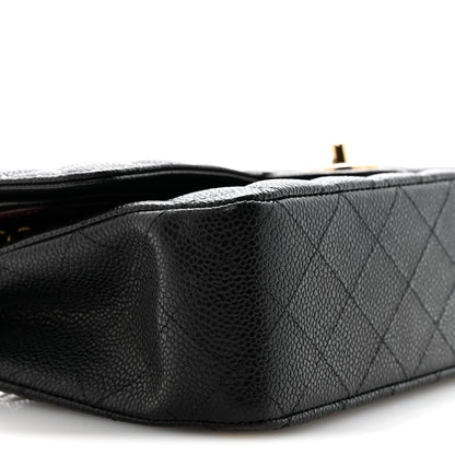 Chanel Caviar Quilted Medium Double Flap Black 10 of 12