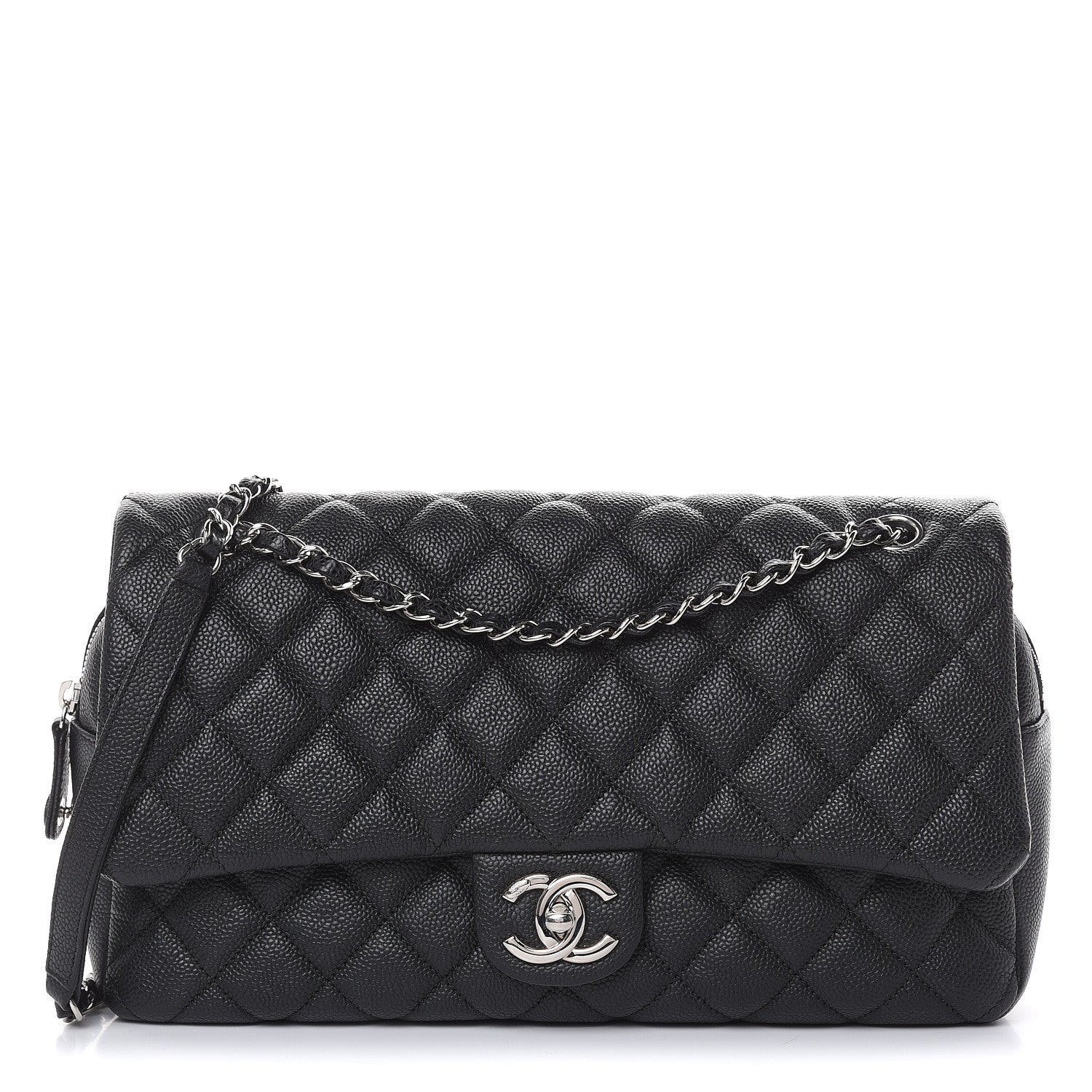Chanel Caviar Quilted Jumbo Easy Flap Black 1 of 11