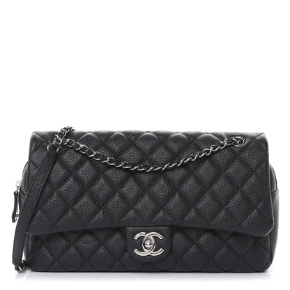 Chanel Caviar Quilted Jumbo Easy Flap Black 1 of 11