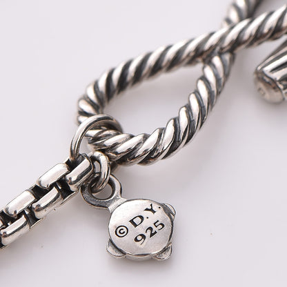 David Yurman Sterling Silver Black Onyx Infinity Necklace 6 of 6