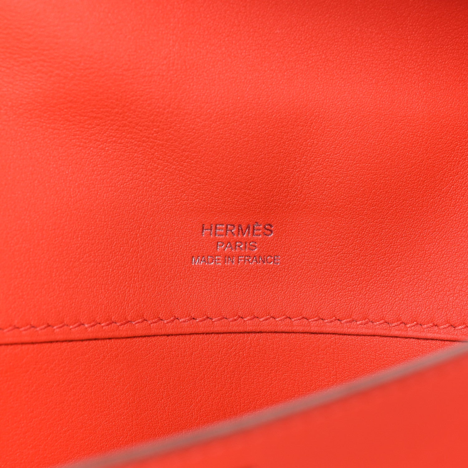 Hermes Swift Kelly Cut Clutch Pochette Capucine 6 of 8