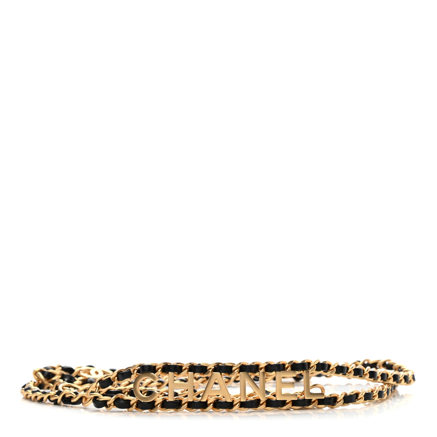 Chanel Lambskin Pick Me Up CC Chain Logo Belt Gold Black 1 of 4