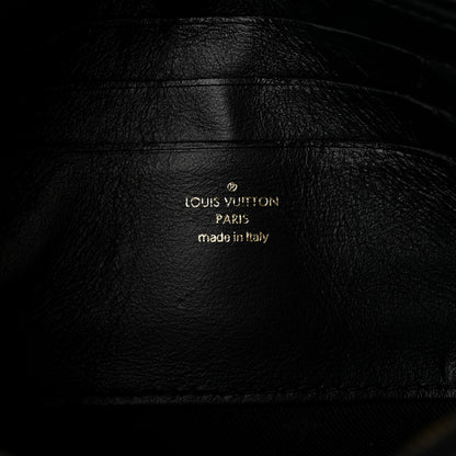 Louis Vuitton Calfskin Bubblegram Wallet On Strap Black 6 of 10