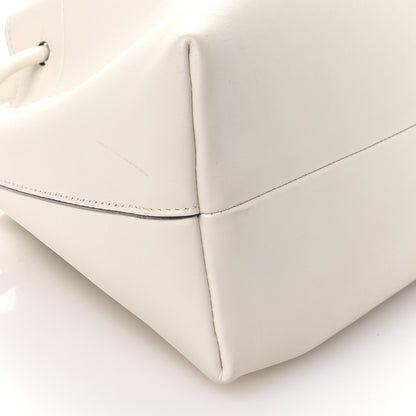 Jimmy Choo Smooth Shiny Calfskin Cinch M Bucket Bag White 9 of 12