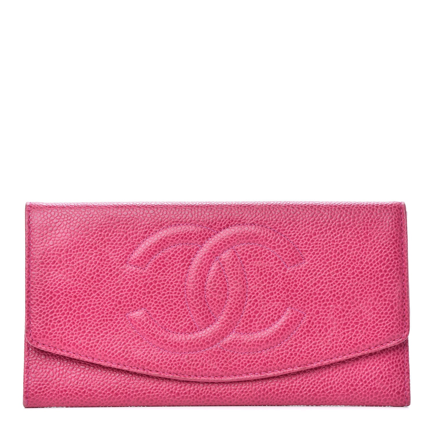 Chanel Caviar Timeless CC Wallet Dark Fuchsia 1 of 9