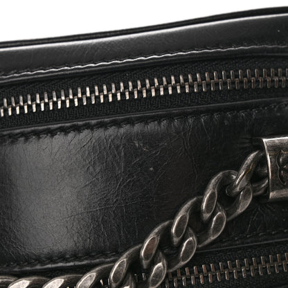 Chanel Glazed Calfskin Small Coco Boy Camera Case Black 12 of 13