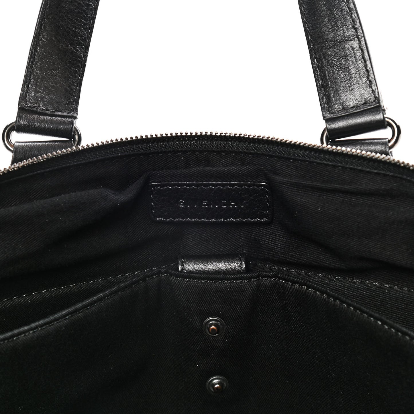 Calfskin Zipped Briefcase Nightingale Black