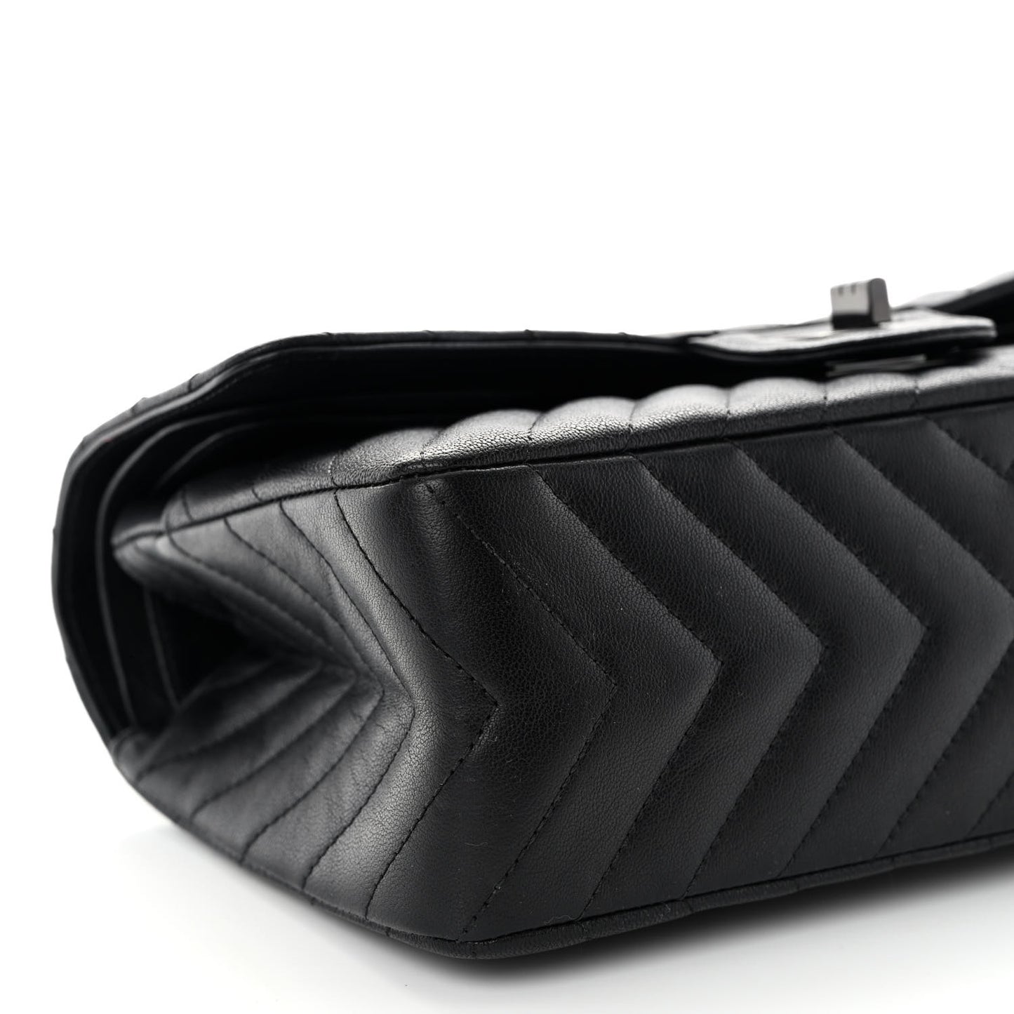 Sheepskin Chevron Quilted 2.55 Reissue 225 Double Flap So Black