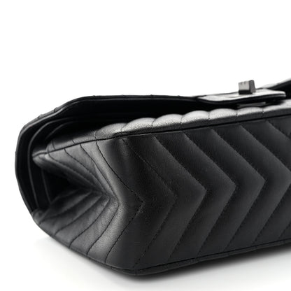 Chanel Sheepskin Chevron Quilted 2.55 Reissue 225 Double Flap So Black 9 of 13