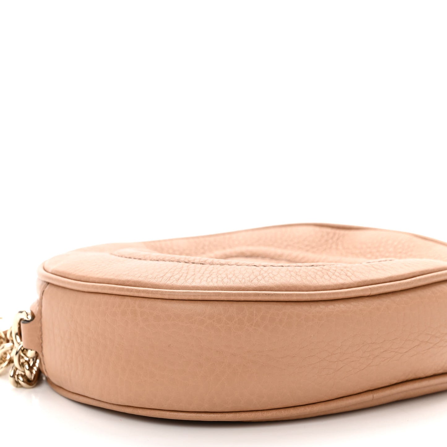 Pebbled Calfskin Mini Soho Chain Bag Camelia