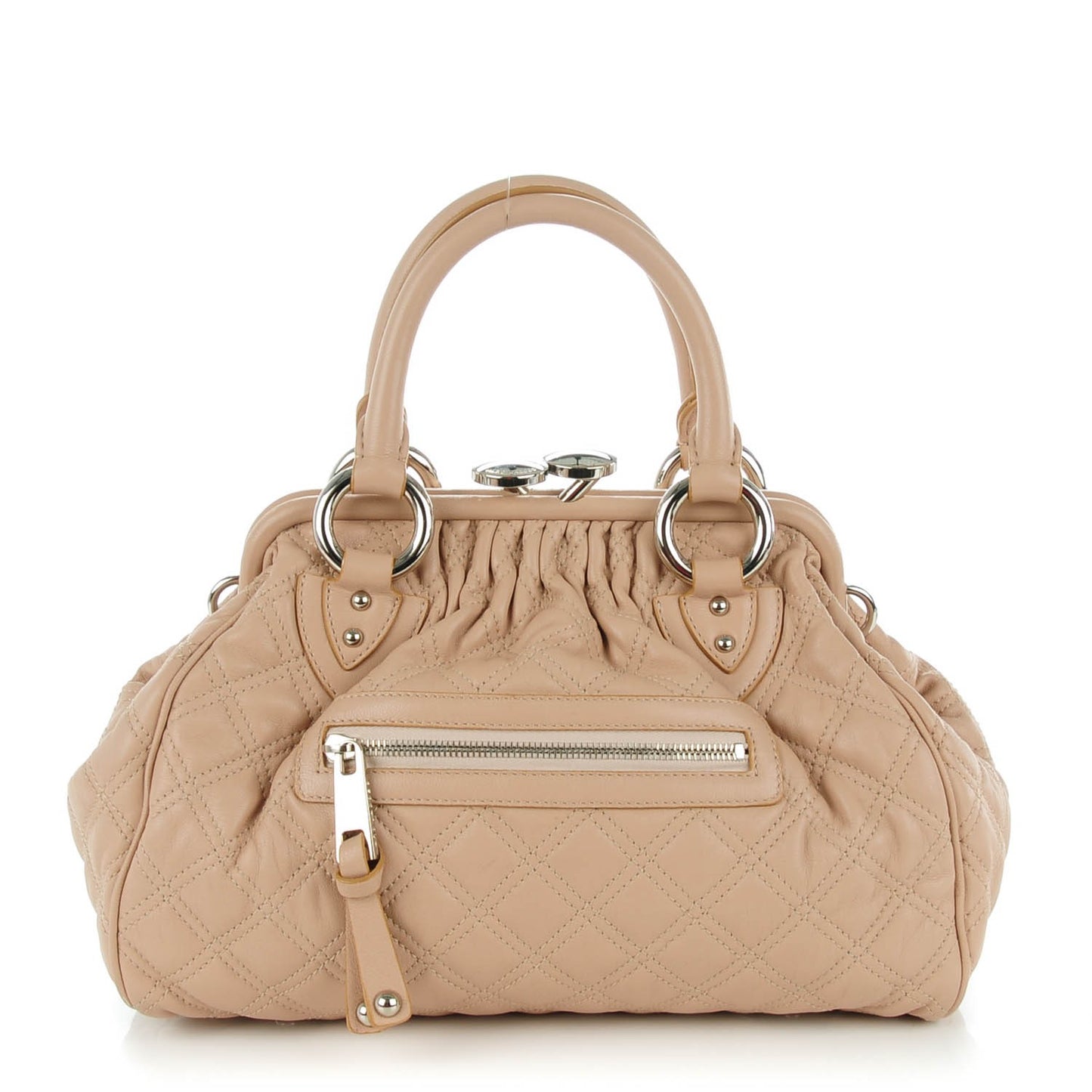 Calfskin Quilted Stam Blush