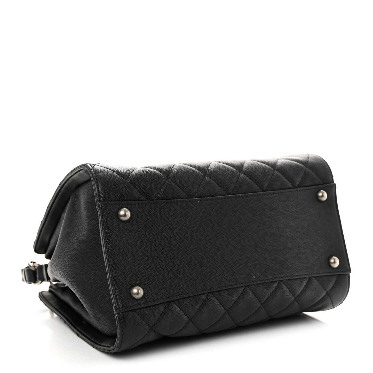 Caviar Quilted Medium CC Bucket Bag Black