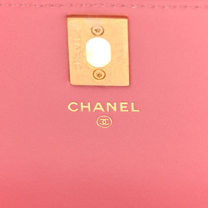 Chanel Lambskin Quilted Pillow Crush Wallet On Chain WOC Pink 6 of 14