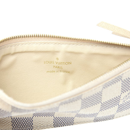Louis Vuitton Damier Azur Felicie Chain Wallet Zippered Insert Rose Ballerine 5 of 5