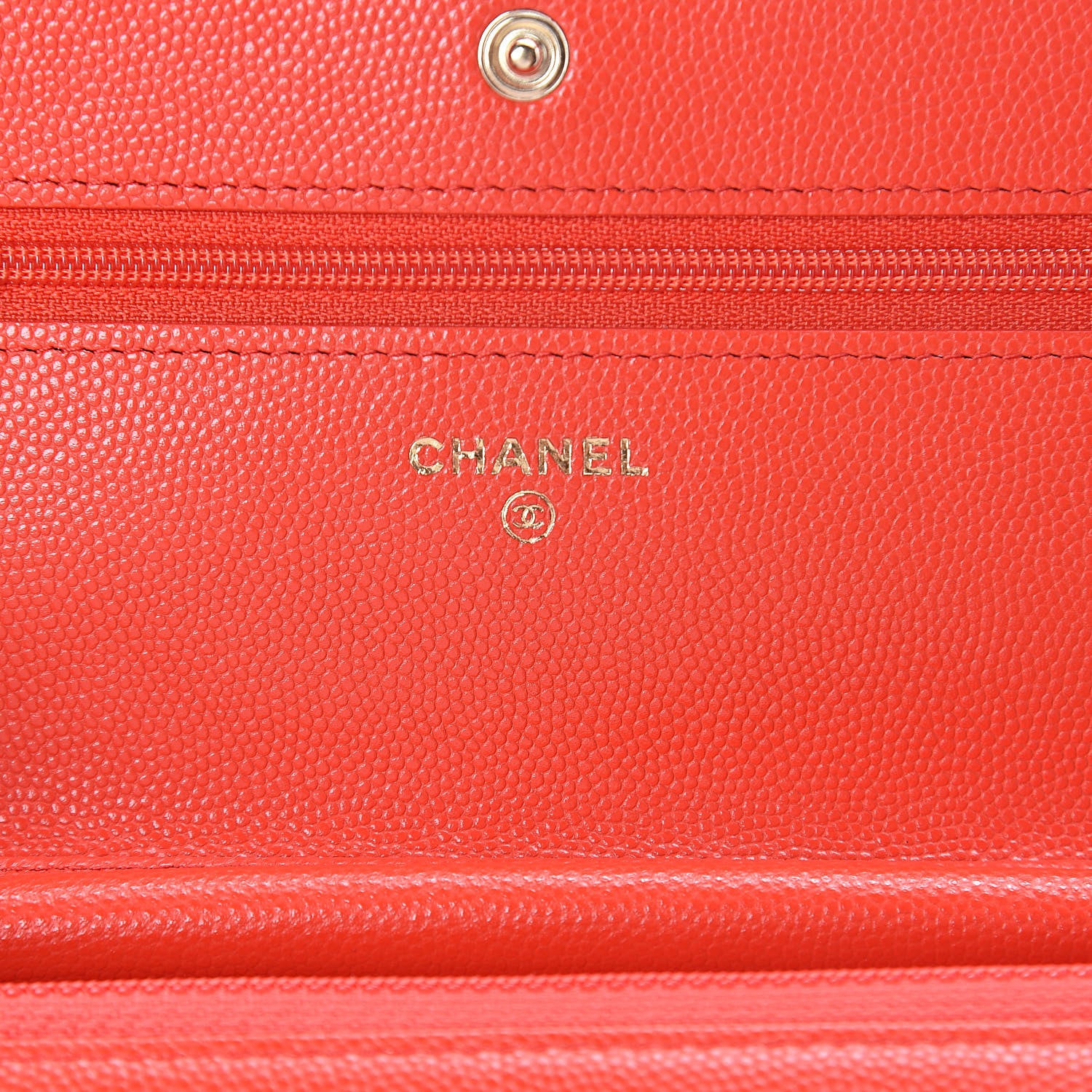 Chanel Caviar Quilted Wallet on Chain WOC Red 6 of 11