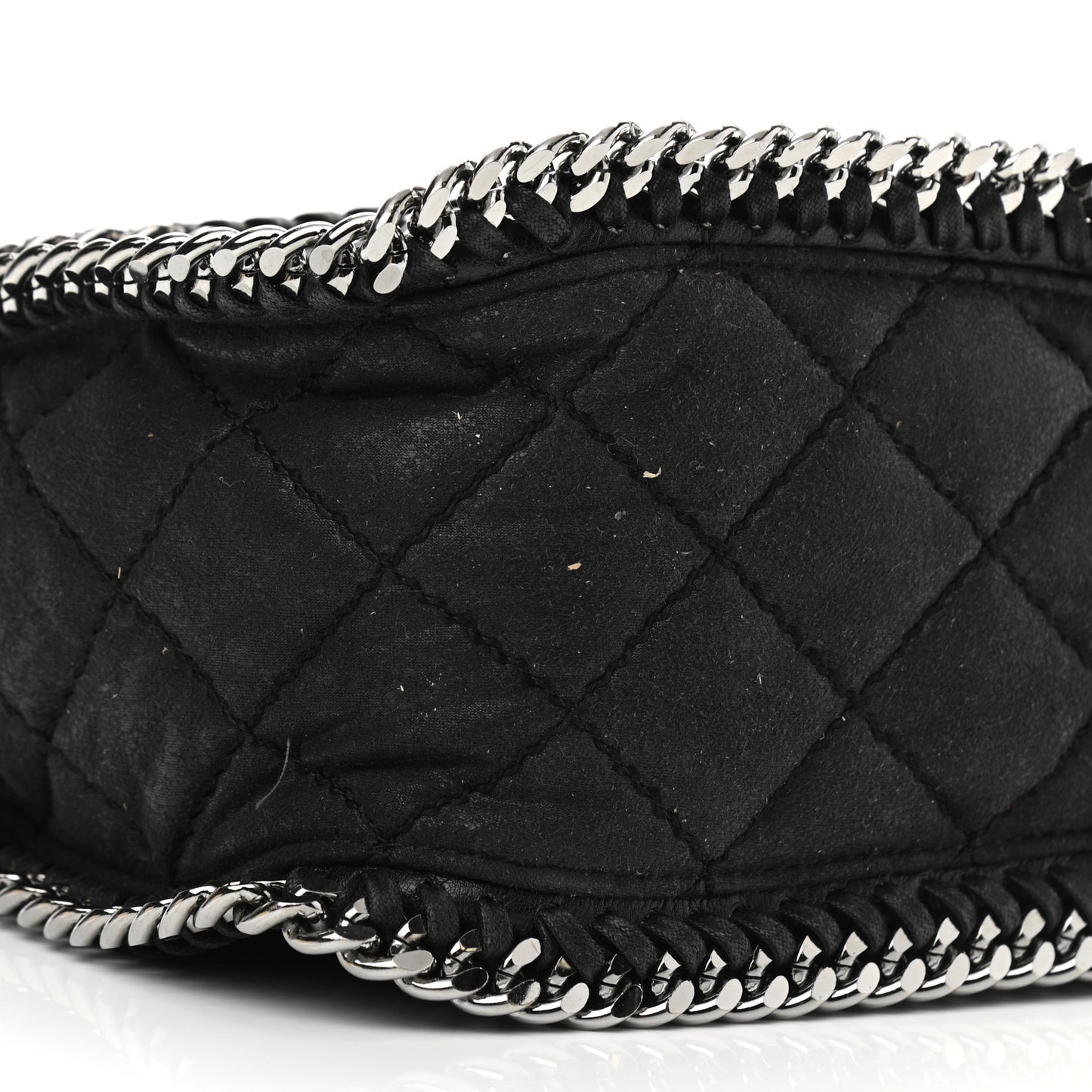 Shaggy Deer Quilted Falabella Shoulder Bag Black