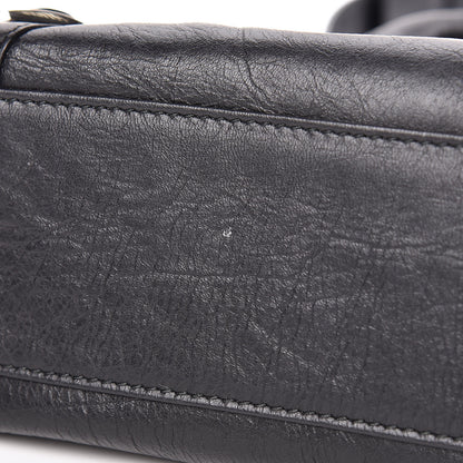 Balenciaga Agneau Classic Silver Hardware Mini City Logo Strap Black White 11 of 11