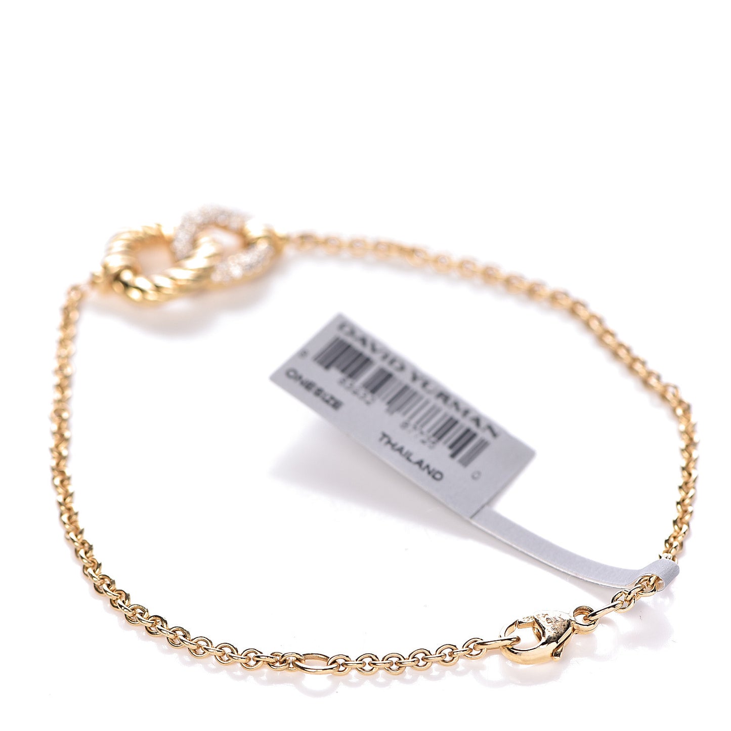 18K Yellow Gold Diamond Belmont Single Station Bracelet