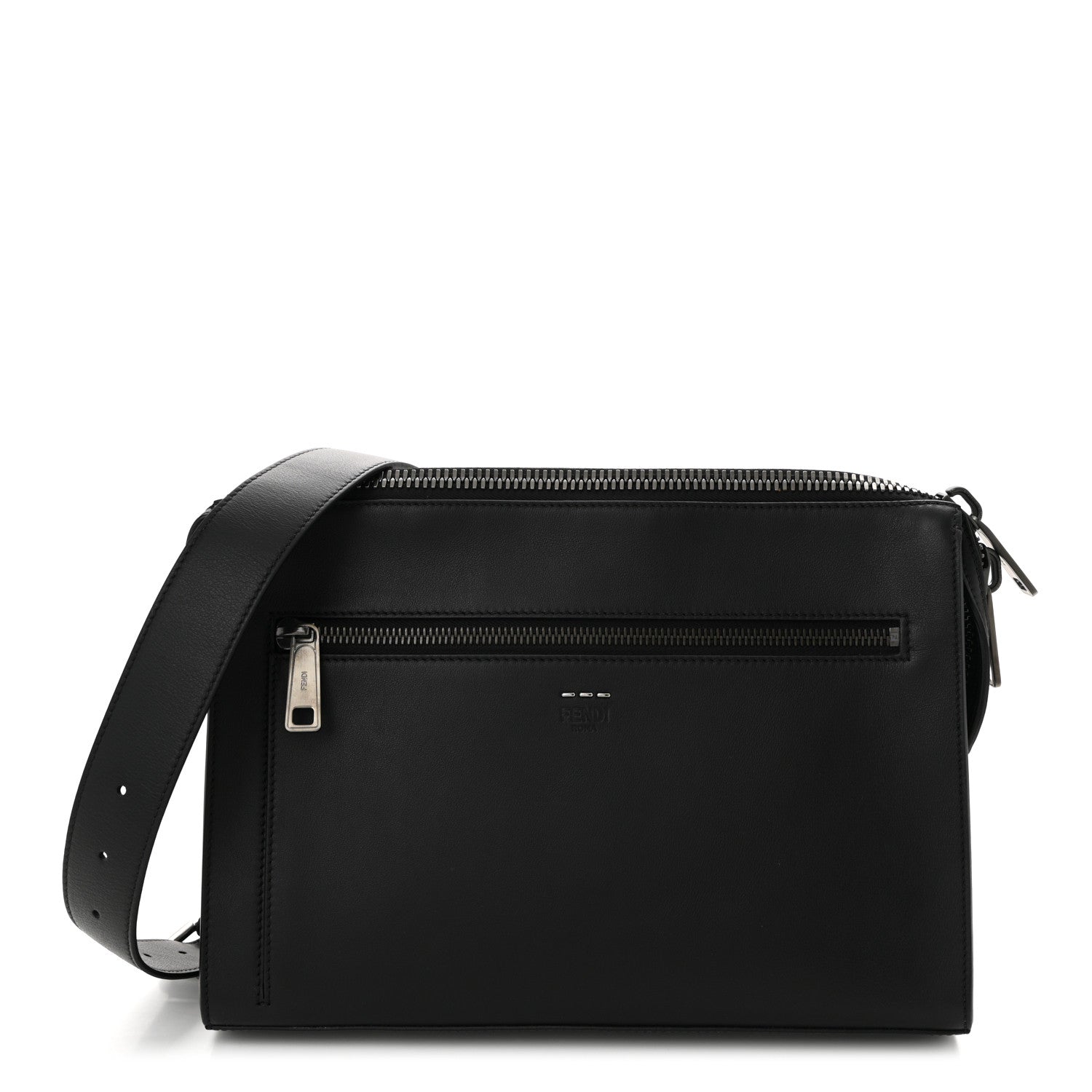 Fendi Vitello Grace Messenger Bag Black 1 of 11