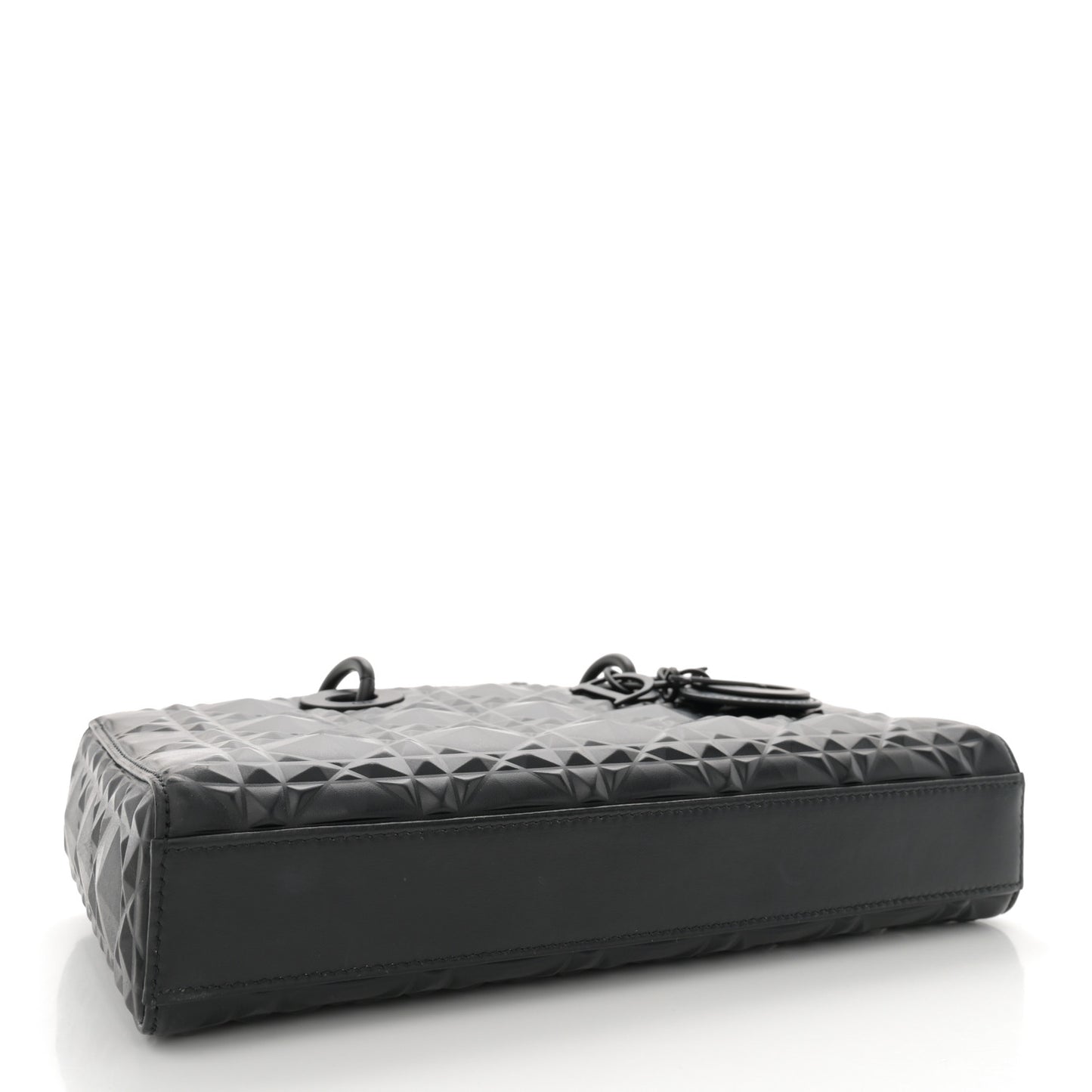 Calfskin Cannage Diamond Medium Lady D-Joy Black